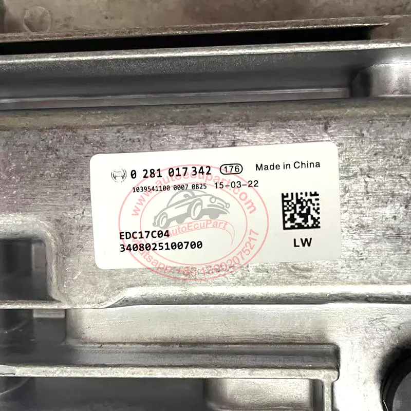 0281017342 3408025100700 Quanchai 4A1-68C40 Dongfeng Chaochai P978 Edc17c55 1