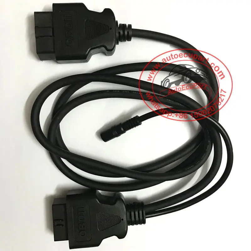 1.5M Obd2 16 Pin Female To Male Extended Cable Extension Obdii Interface With 12V Power Connector 1