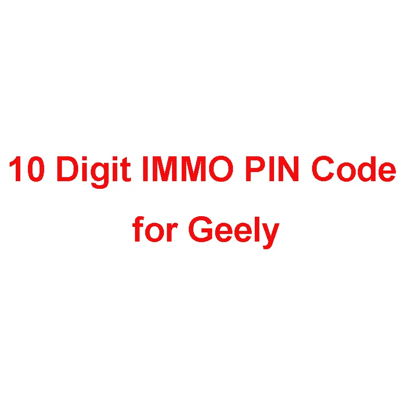 10 Digit Immo Pin Code For Geely Monjaro 1