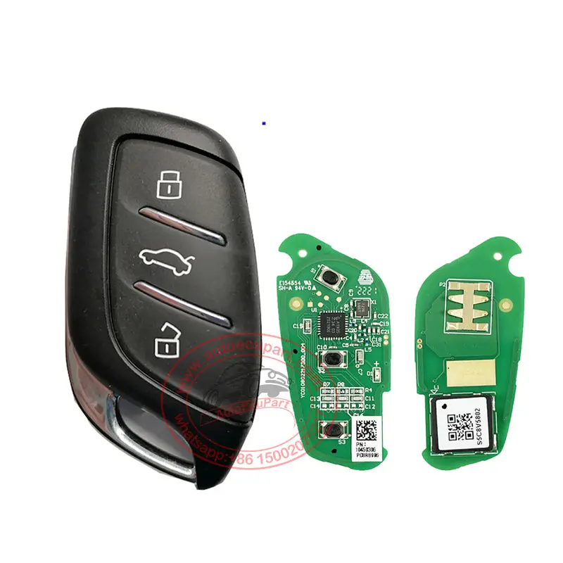 (Black) 10961827 Genuine Proximity Key For Mg Zs Mg5 433Mhz Ncf29axx Id47 3 Button Smart 1