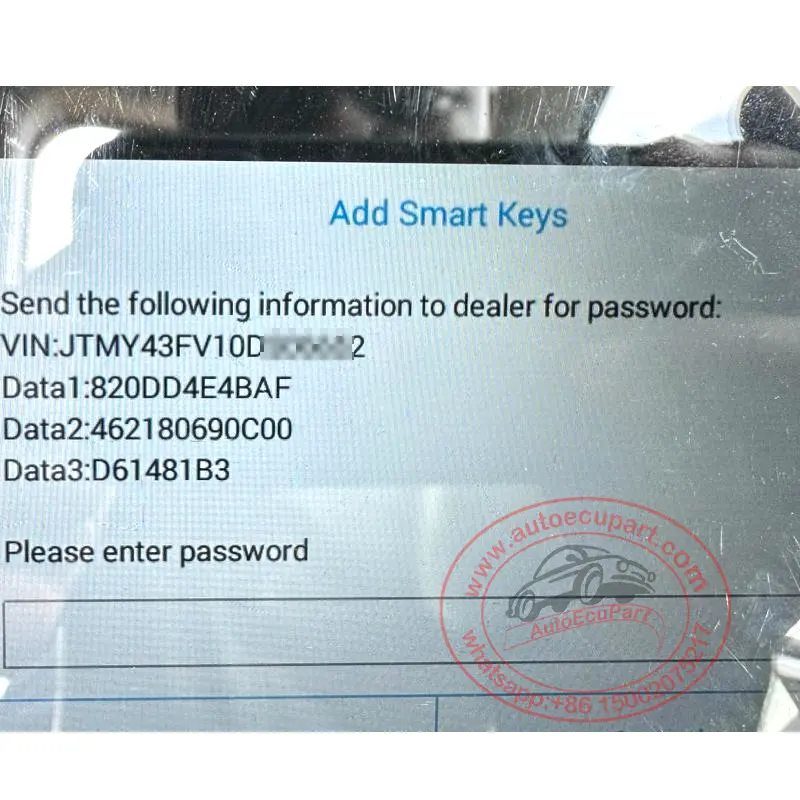 12 Digits Immo Security Pin Code Calculation Service For New Toyota Lexus 2019-2024 1