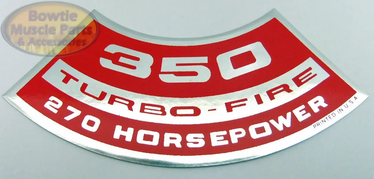 71 1971 350 270Hp Corvette Camaro Nova Impala Chevelle Monte Carlo Engine Decal 1