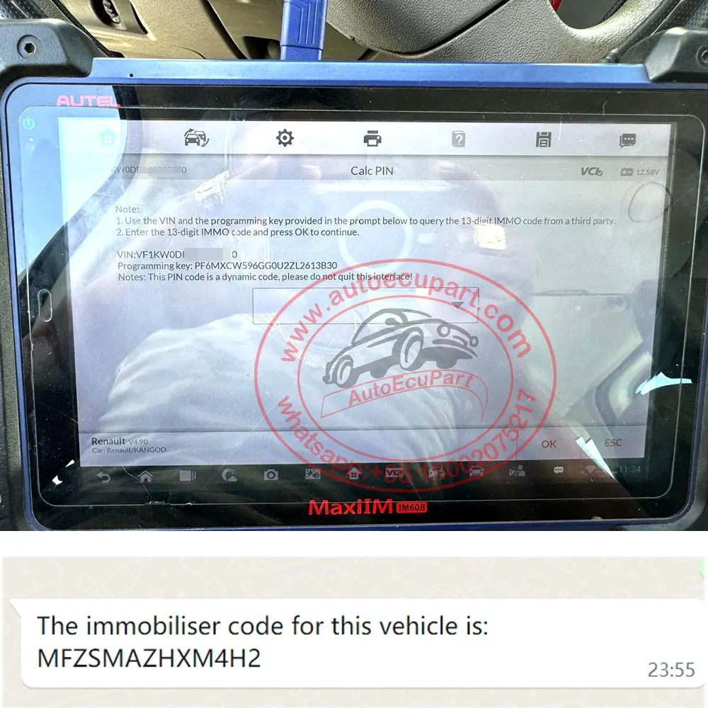13 Digits Immo Pin Code Calculation For Old Renault 1