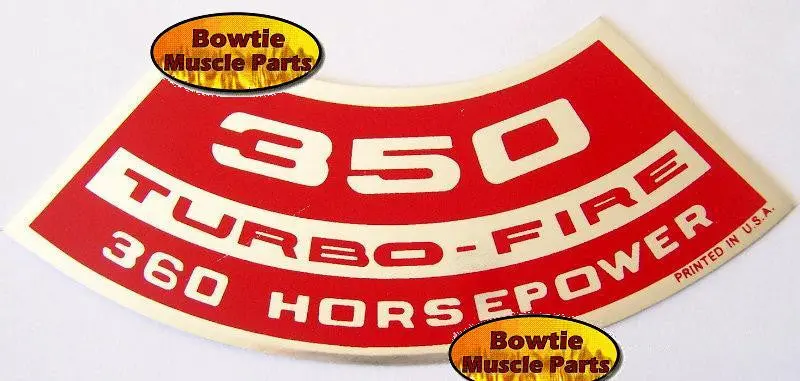 1970 70 Camaro Z28 350 Turbo-Fire 360Hp Lt1 Engine Decal- Free Shiping 1
