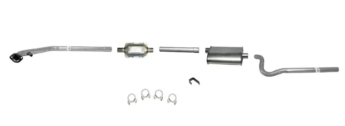 For 1985-1986 Jeep Cj7 4.2L Converter W/O Air Tap Muffler Exhaust System 1