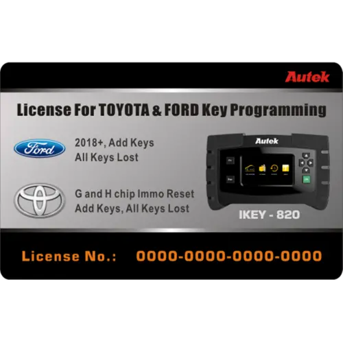 Autek Ikey820 License For Ford 2018+ And Toyota G And H Chip All Key Lost Key Programming 1