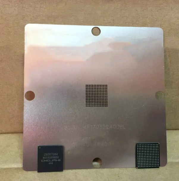 2Pcs 28007984 Bga Chip + 1Pcs 80*80Mm Tin Ball Planting Template Steel Mesh For Delphi Mt80 Ecu Repair 1