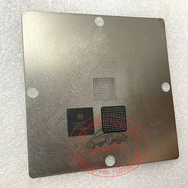 1Pcs 90*90Mm Stencil + 2Pcs New 21093-001 Bga Chip For Delphi Mt22.1 Ecu Repair 1