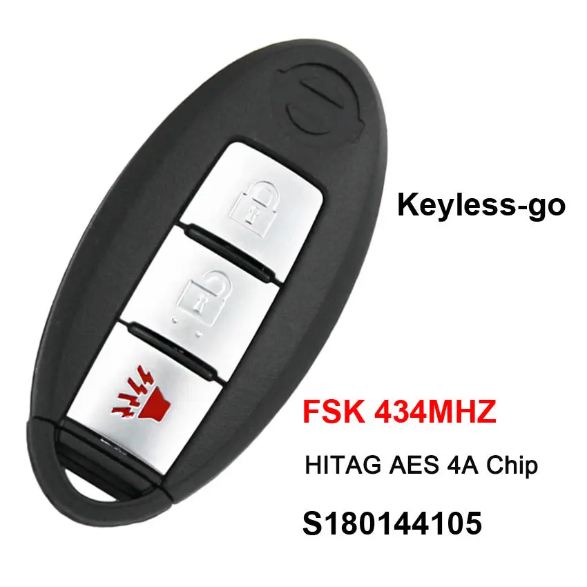 S180144105 Kr5s180144106 Smart Remote Key Fob 433.92Mhz Hitag Aes 4A Chip For Nissan Rouge X-Trail 1