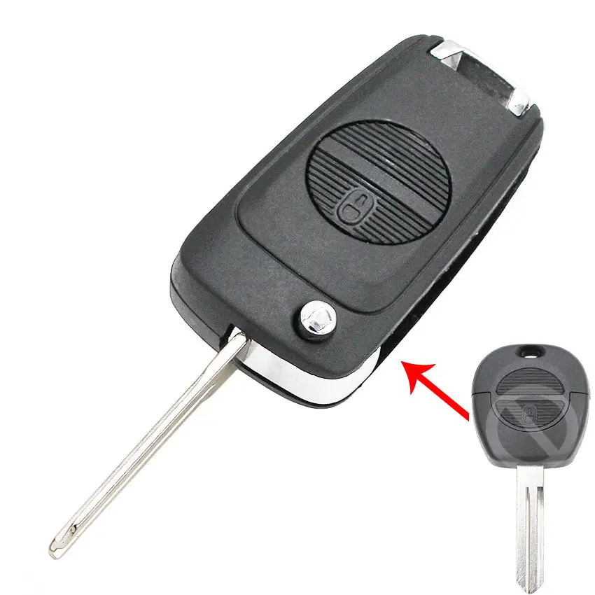 2 Button Flip Remote Key Shell Case For Nissan Patrol Almera Primera X-Trail Micra A33 1