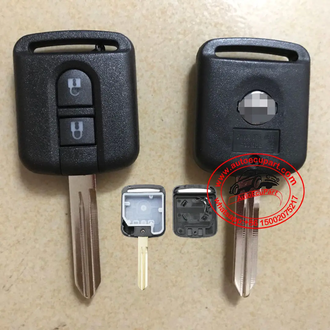 2 Button Remote Key Shell Case For Nissan Qashqai Micra Navara Almera Note 1