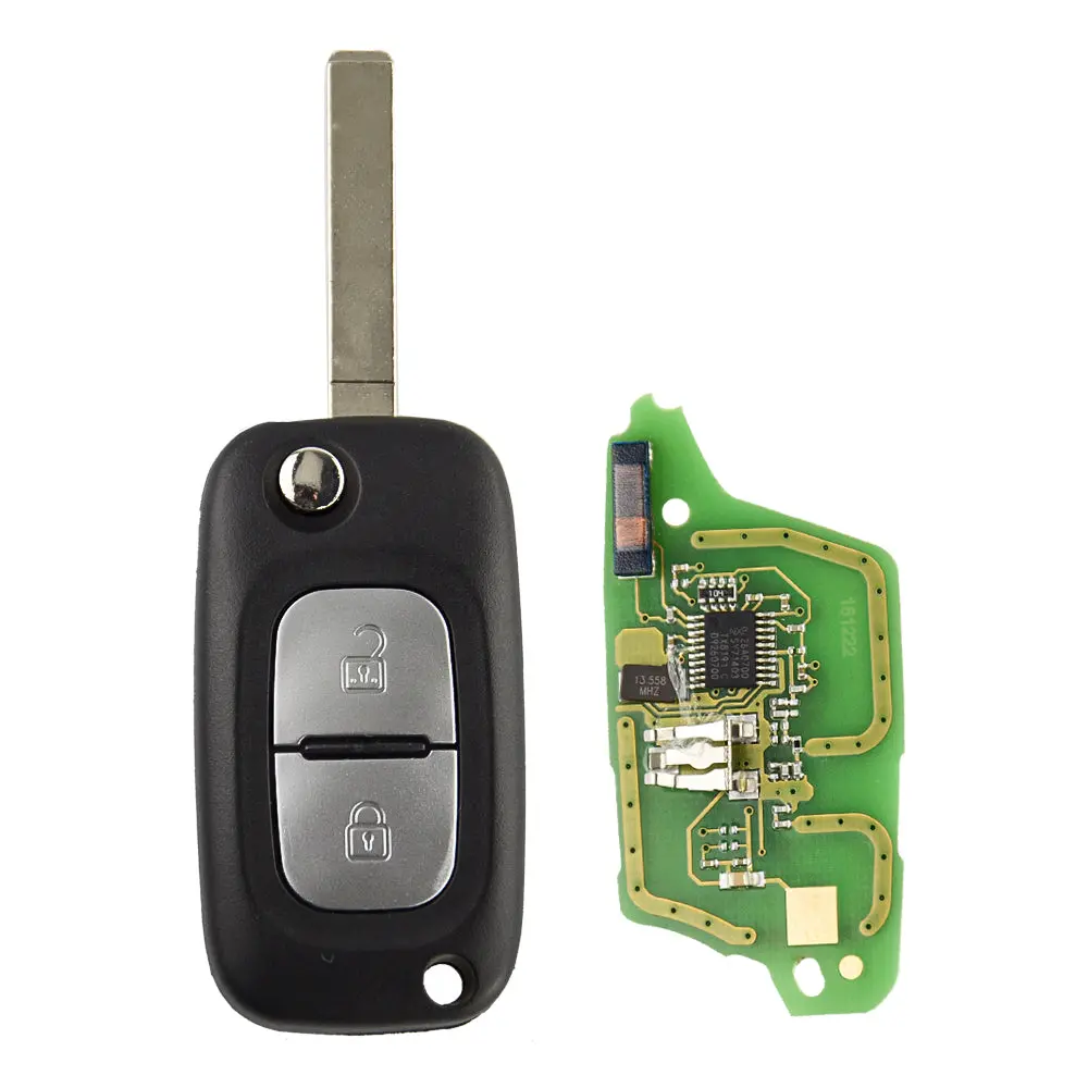 2 Buttons 433Mhz Pcf7961a Id46 Chip Flip Remote Key For Renault Clio Iii Clio 3 Kangoo Master Modus Twingo 2006-2016 7701210033 1
