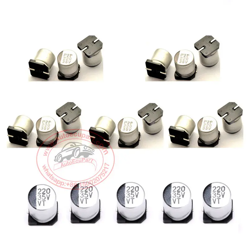 20Pcs/Kit 35V 100Uf, 35V 220Uf 10*10Mm Capacitor For Hyundai Kia Vw Benz Ecu, Bmw Msv90 Ecm, Fix P0748  Code 1