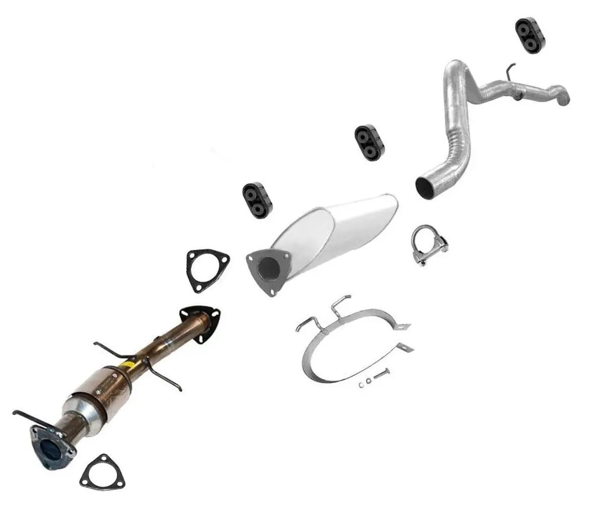 For 1996 1999 Chevrolet Blazer Suv 4.3 4Door Converter Muffler Exhaust System 1