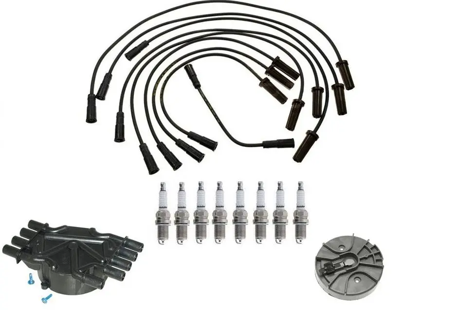 Spark Plugs Ignition Wires Cap Rotor For Chevrolet Pick Up 7.4L Big Block 96-00 1