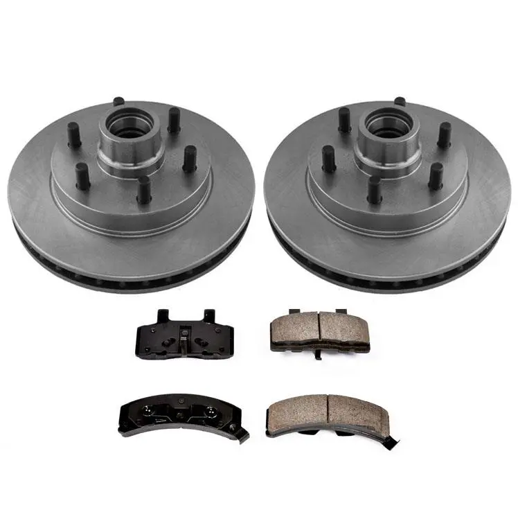 6 Lug Disc Brake Rotors & Ceramic Pads For Gmc Savanna G2500 96-02 6 Stud Only 1