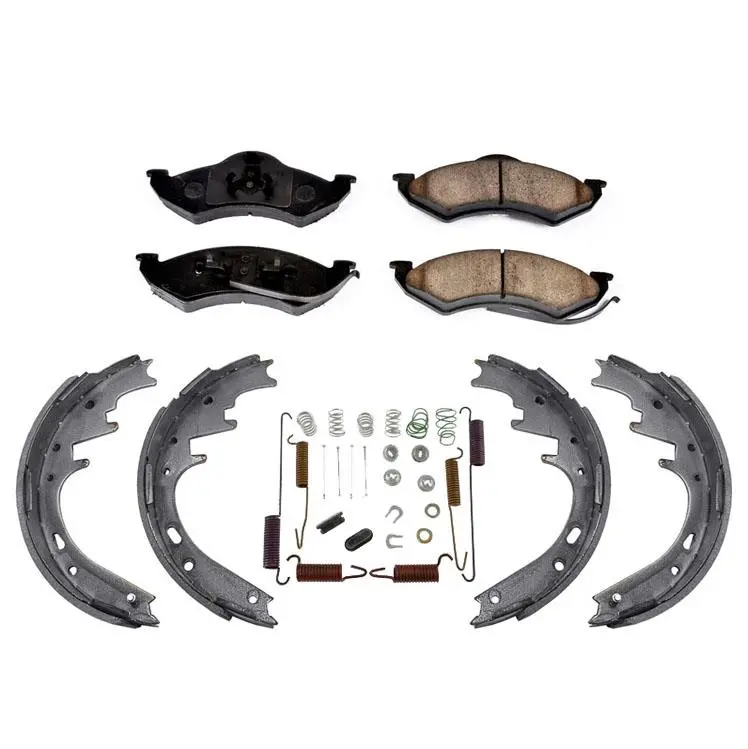 Front Brake Pads Rear Brake Shoes & Spring Kit 2Pc For Dodge Durango 1998-1999 1