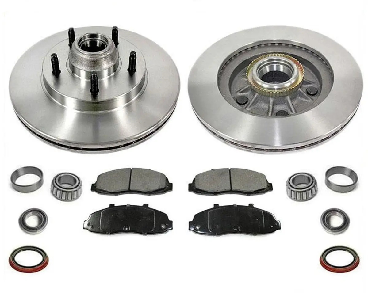 Front Rotors Brake Pads Seals Bearings For Ford F-150 1997-2000 Rear Wheel Drive 1