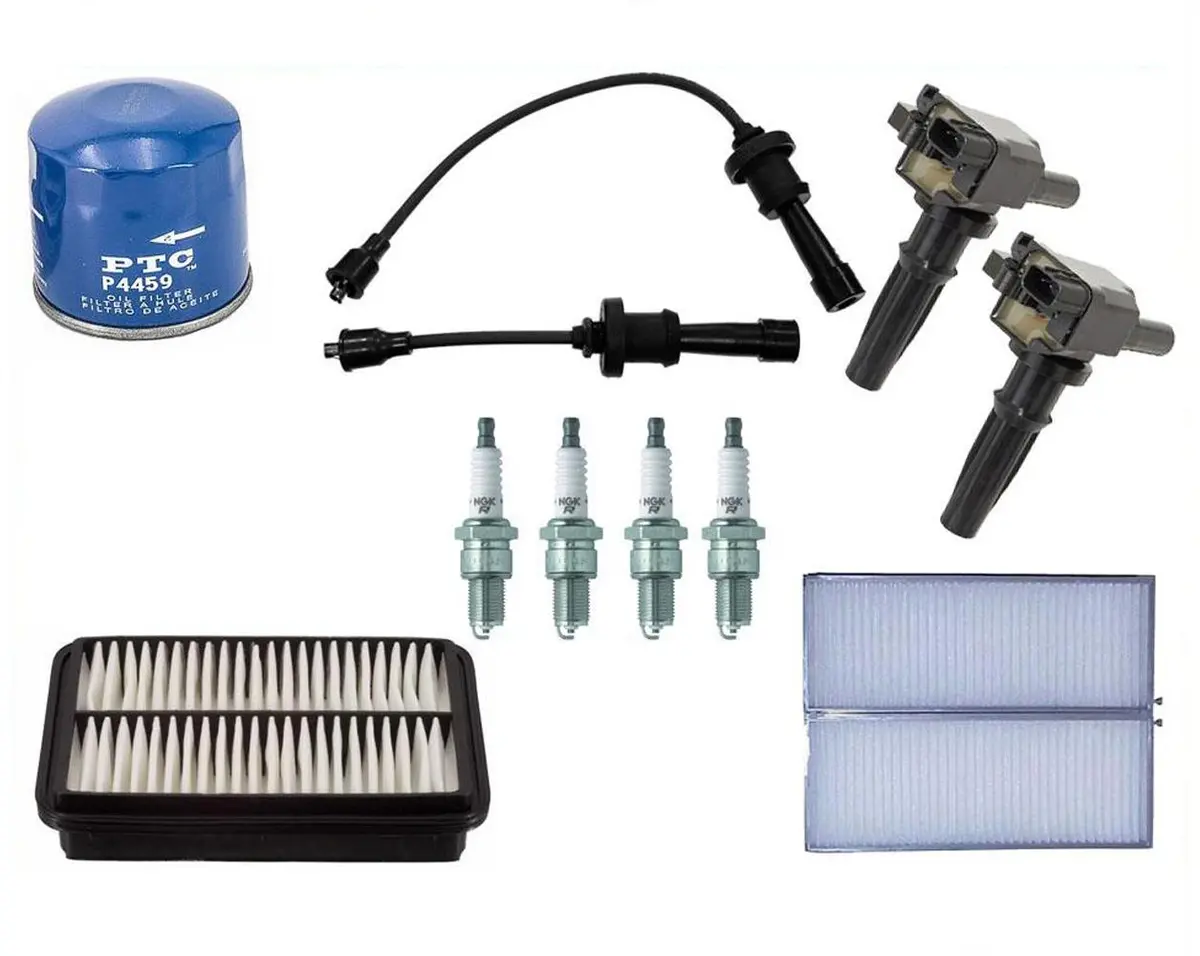 Wires Coil Spark Plugs Air Cabin Oil Filters For Hyudai Santa Fe 2.4L 01-06 1