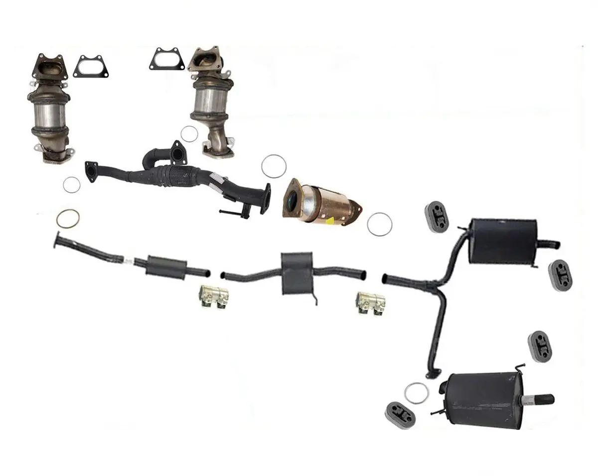Full Exhaust System 3 Converters Dual Mufflers Fits Honda Accord 4Door 3.0L V6 1