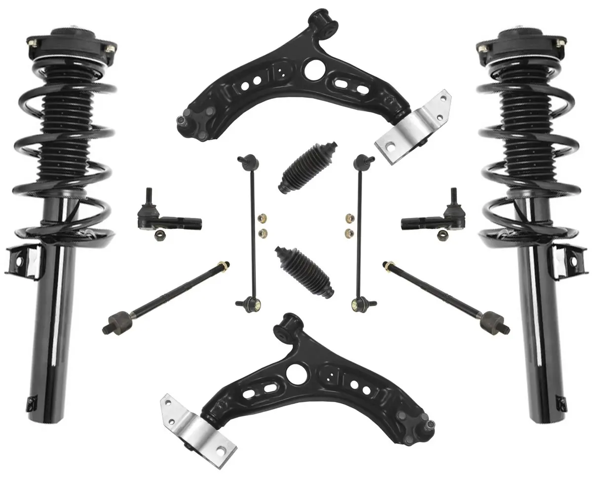 Front Complete Struts Control Arms Tie Rods & Links For Tiguan 2.0L 2009-2017 1