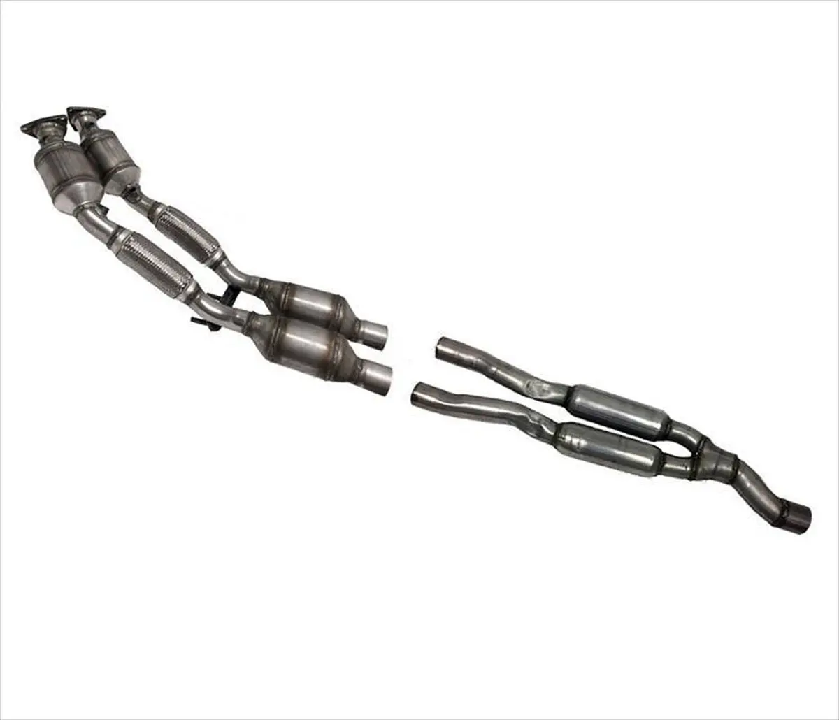 Front 4 Catalytic Converter H Pipe Fits 2009-15 3.6L Volkswagen Cc W/ Resonators 1