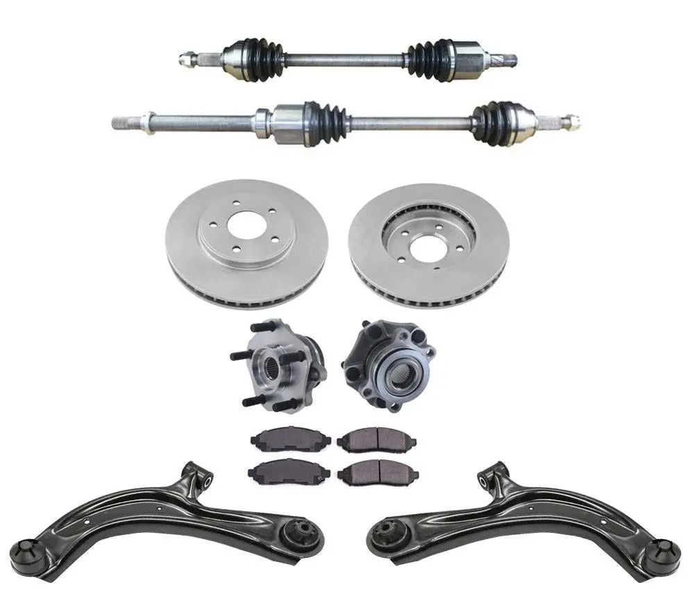 Front Axles Rotors Wheel Hubs Brake Pads & Control Arms For Nissan Nv200 13-18 1