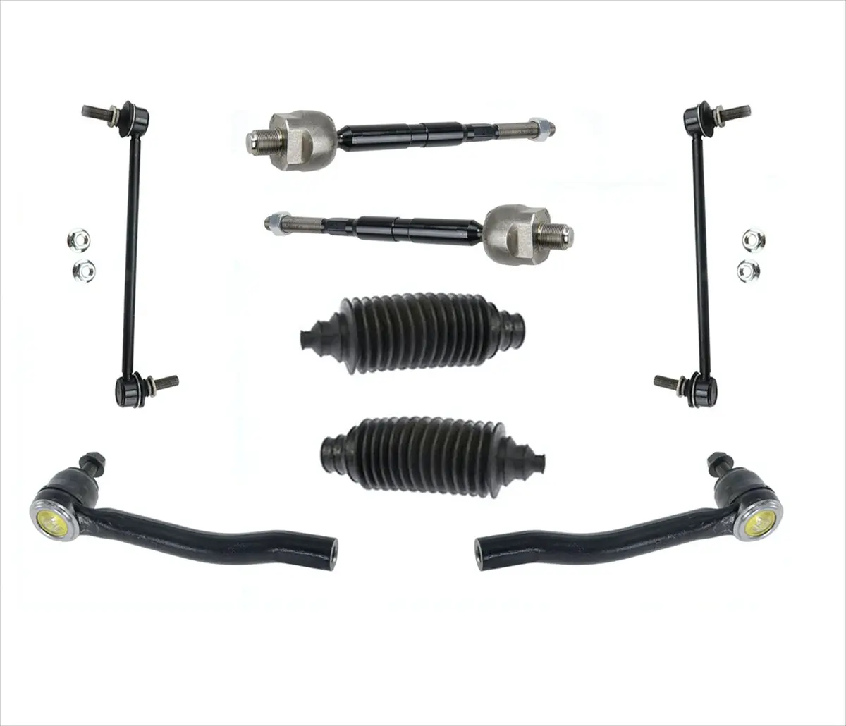 Front Inner & Outer Tie Rods Links & Universal Boots For Nissan Juke 2011-2017 1