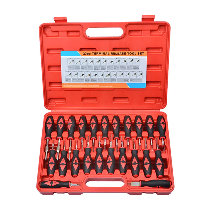 23Pcs Professional Universal Terminal Release Removal Tool Set Wiring Connector Crimp Pin Extractor For Ford Vw Bmw Hyundai Toyota 1