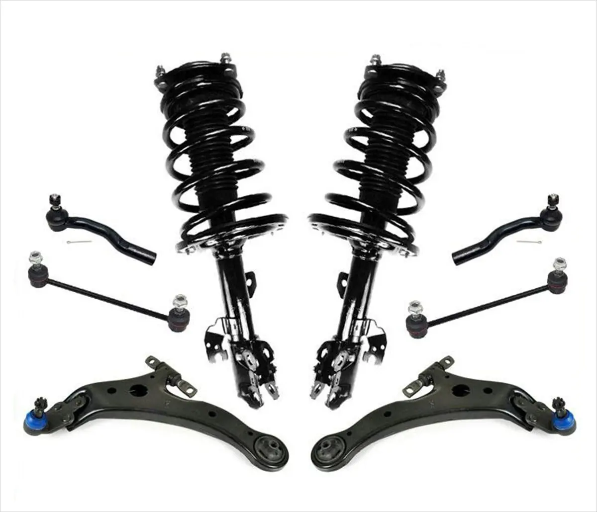 Front Struts Lower Control Arms Tie Rods + Links For 07-11 Toyota Camry V6 3.5L 1