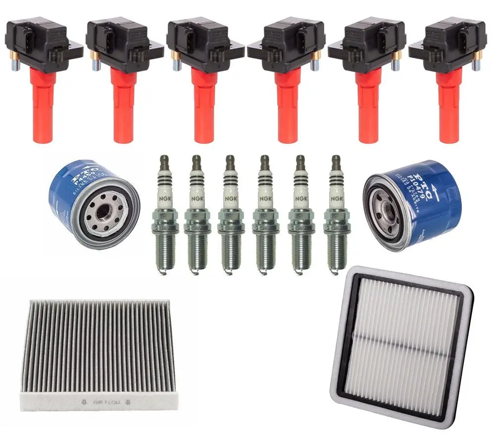 Ignition Coils Iridium Spark Plugs & Filters For Subaru Outback 3.6L 2010-2018 1
