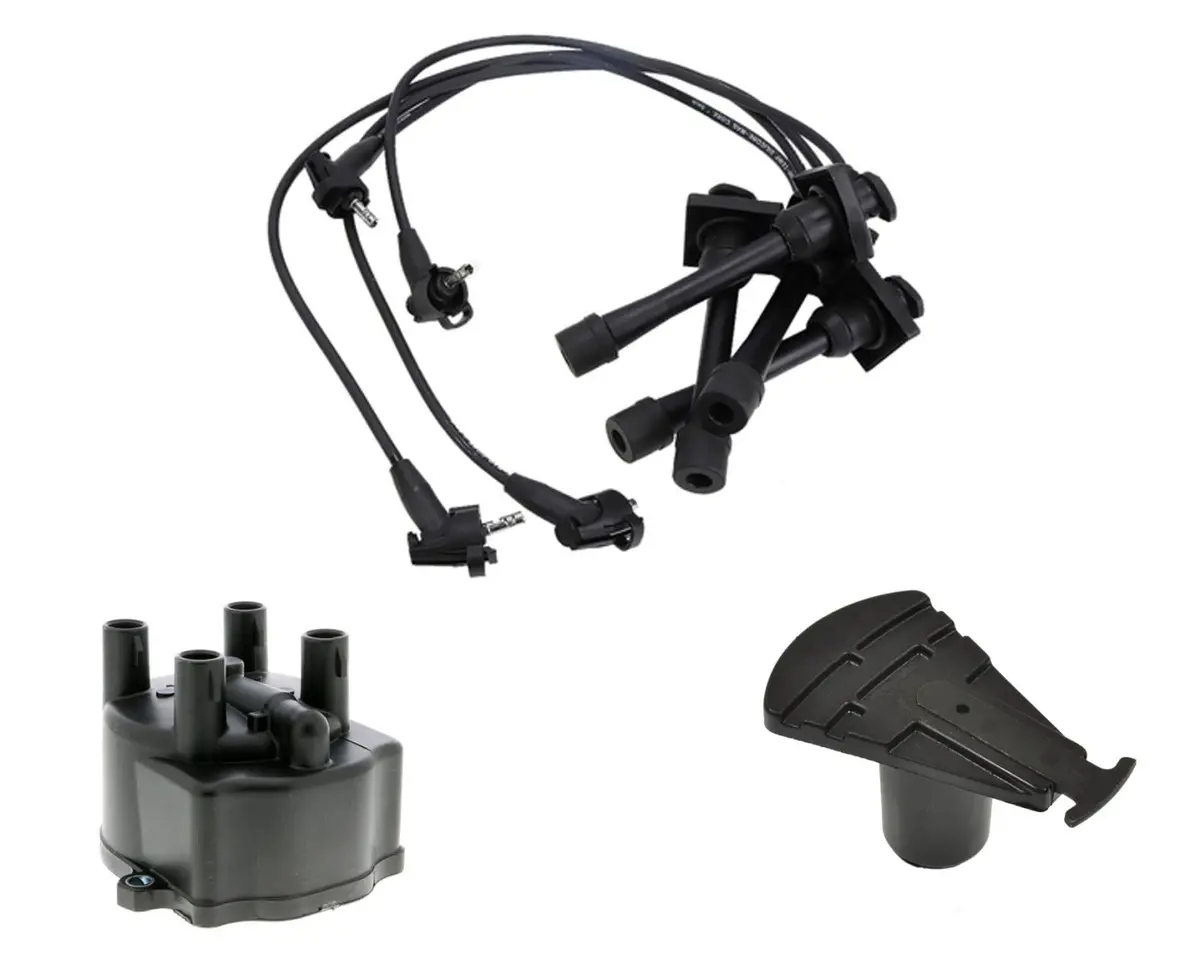 Spark Plug Ignition Wires Cap Rotor For Prizm Corolla 1.6L 1.8L 1993-1997 1