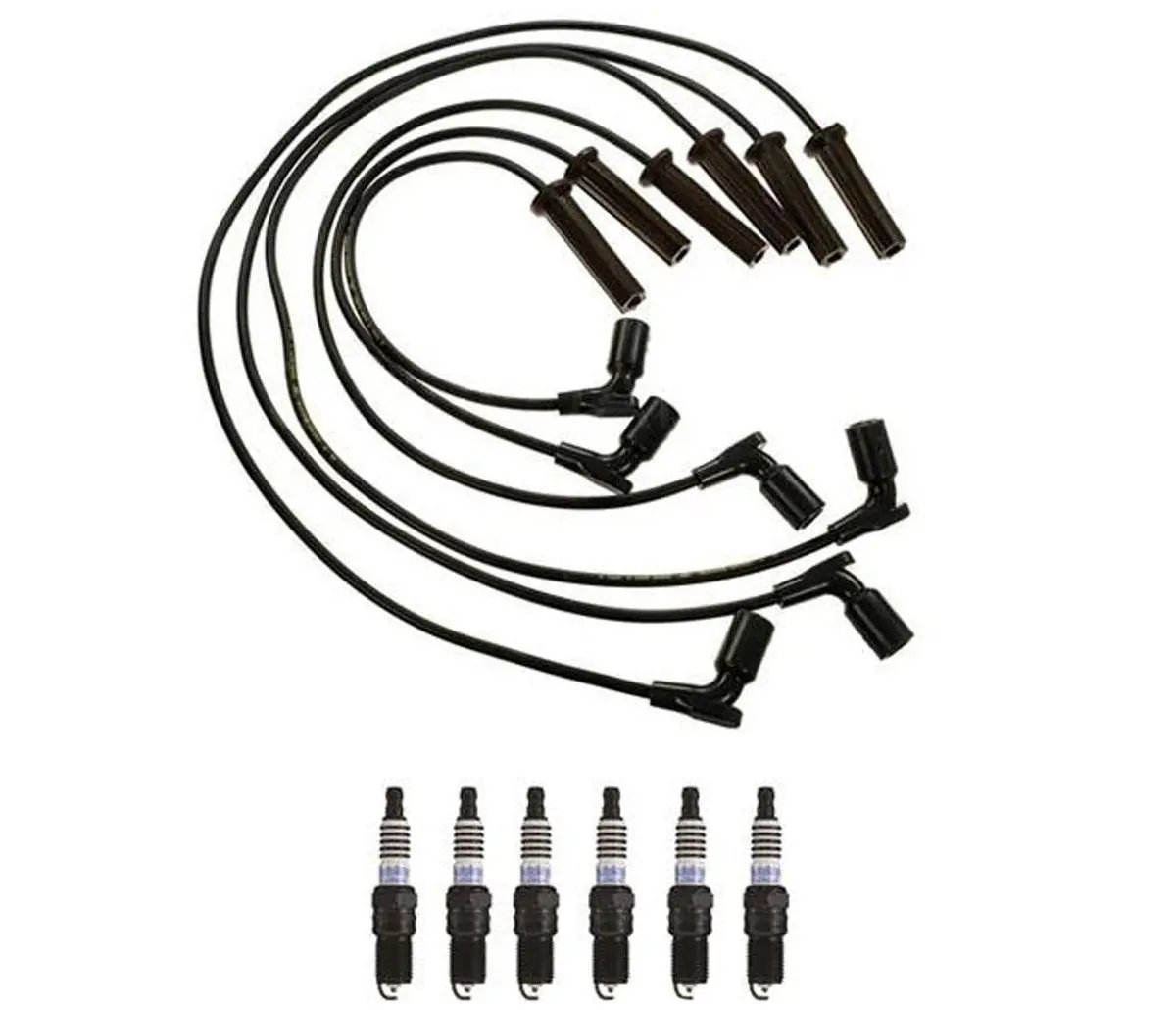 Ignition Wires & Spark Plugs For Chevrolet Equinox 3.4L 2005-2009 1