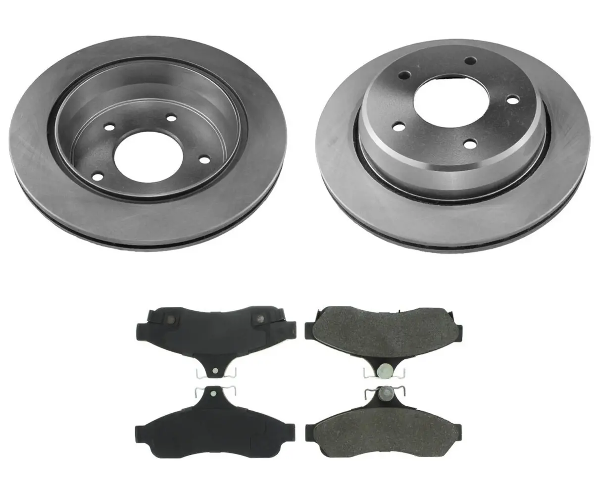For 1994-1996 Chevrolet Impala Ss Rear Brake Disc Rotors Ceramic Brake Pads 1