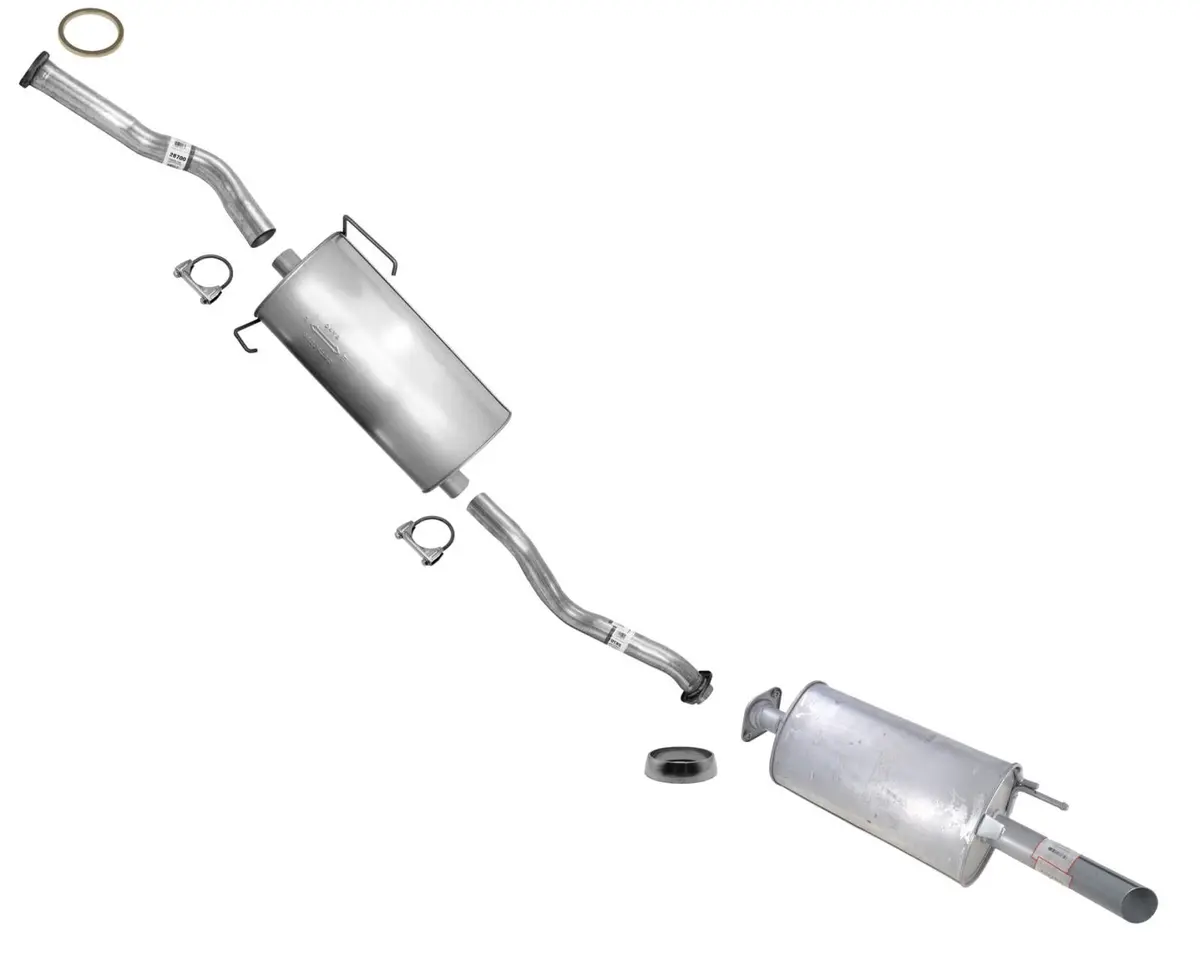 Middle Muffler Resonator Exhaust W/ Gasket & Clamp For Toyota Sienna 2001-2003 1