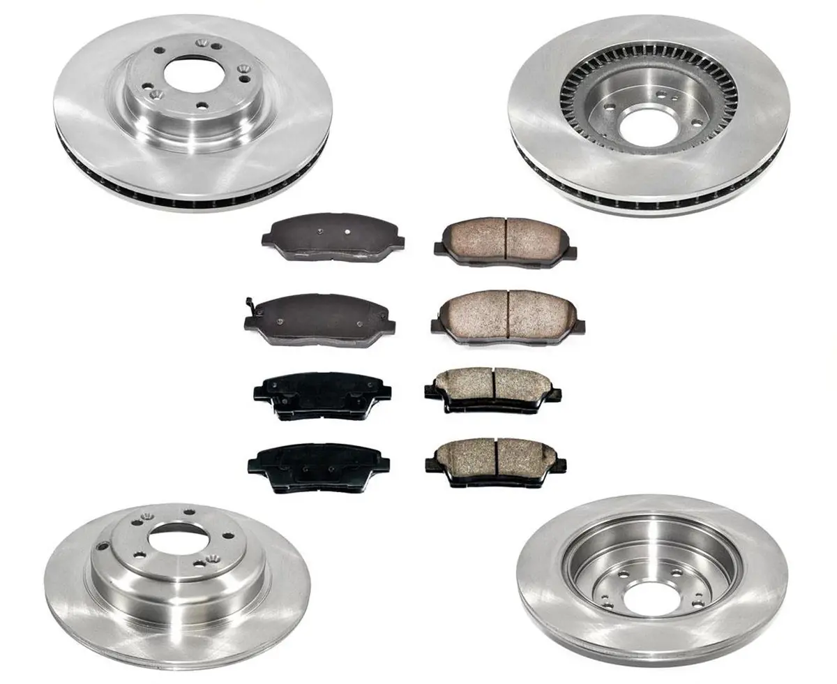 Disc Rotors Ceramic Brake Pads For Hyundai Genesis 2009 3.8L 4 Door Sedan 1