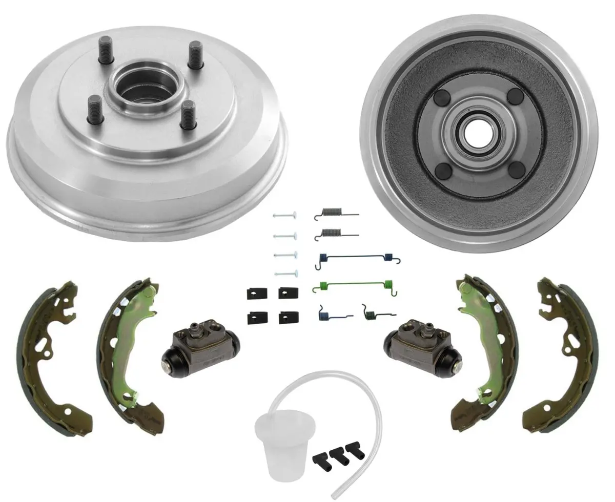 Rear Drums Wheel Bearings Brake Shoes & Hardware For Ford Focus 2000 2007 2008 1