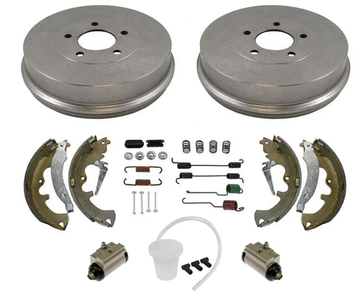 Rear Brake Drums Brake Shoes Spring & Wheel Cylinders For Ford Escape 2008-2012 1