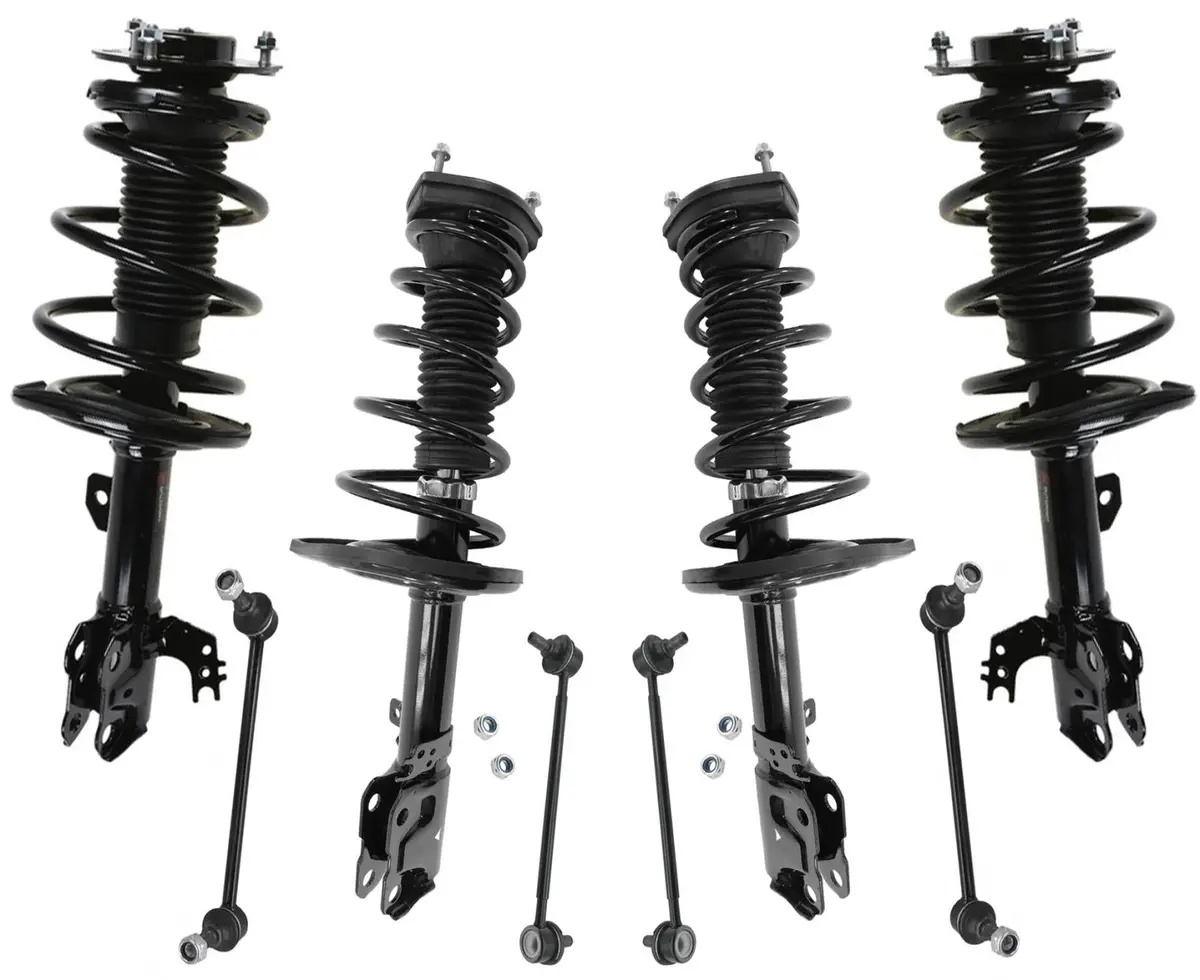 F&R Complete Coil Spring Struts Sway Bar Links For 2013 2014 2015 Toyota Avalon 1