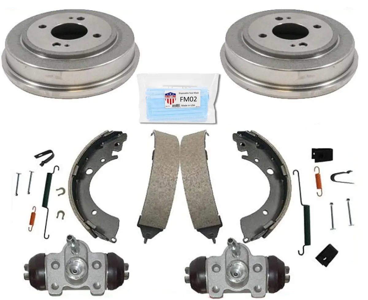 Rear Drums Brake Shoes Wheel Cylinders Hardware Fits Honda Civic 1996-2000 1