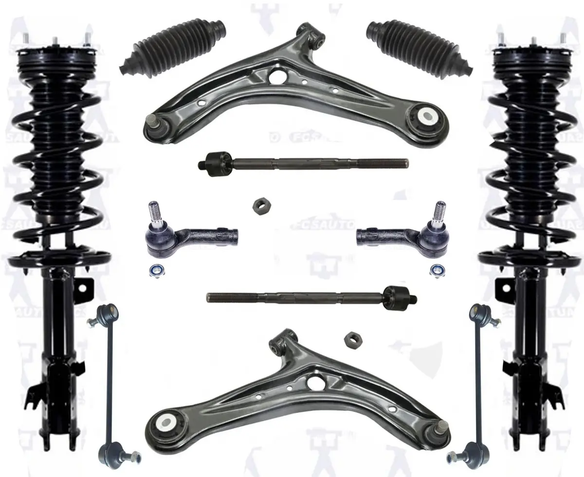 Front Complete Struts Lower Control Arms Tie Rods Links For 11-2015 Ford Fiesta 1