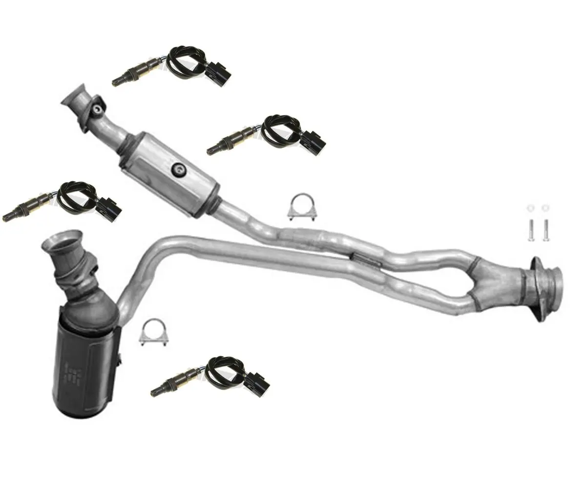 Catalytic Converter Y Pipe & O2 Sensors For Ford Transit 150 250 3.7L 2016-2019 1