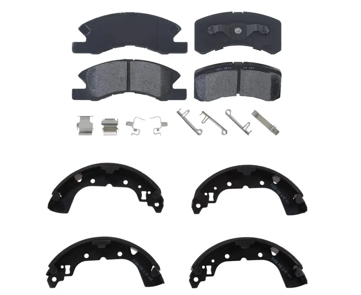 Front Ceramic Brake Pads & Rear Brake Shoes For Mitsubishi Mirage 2017 2023 2024 1
