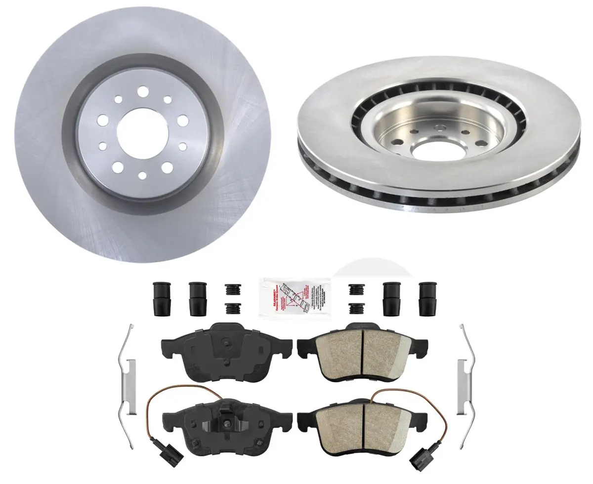 Fits 2014 2020 2022 Ram Promaster City Front Brake Rotors & Ceramic Brake Pads 1