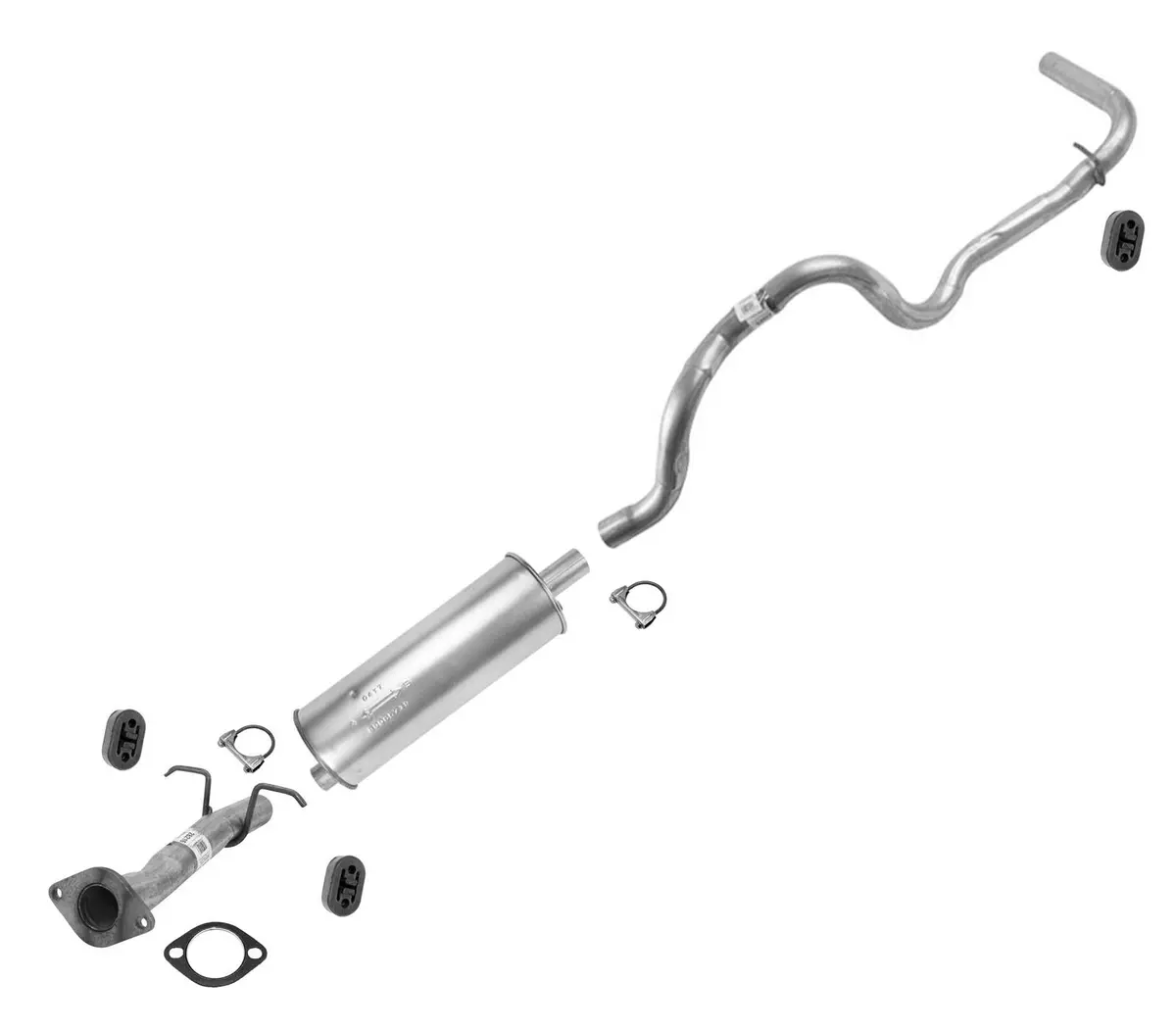 For 1986 1987 1988 1989 Ford Ranger 2.9L Muffler Tail Pipe Exhaust System Clamps 1