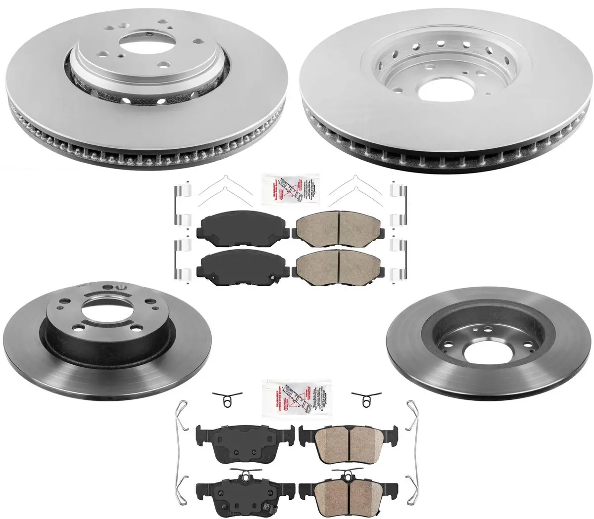 Coated Disc Brake Rotors Ceramic Brake Pads For Honda Ex Civic 1.5L 2016-2019 1
