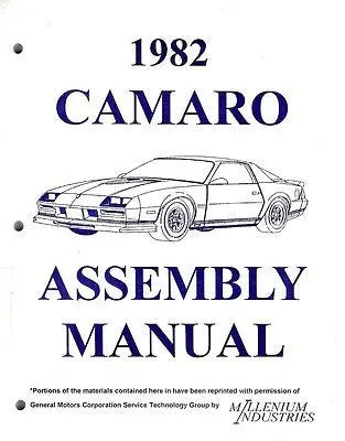 1982 82 Camaro Factory Assembly Manual Z28 1