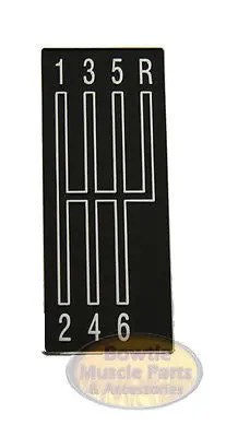 67 68 69 70 71 72 Camaro Nova Chevelle Gto Firebird Shift Pattern Emblem 6 Speed 1