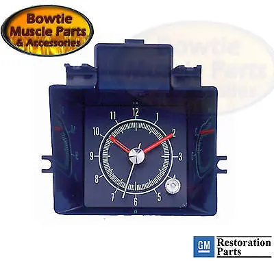 1969 69 Camaro Center Dash Mounted Clock Quartz Gm Restoration Part 3951213 1
