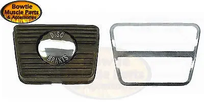 68 68 69 Camaro Chevelle Nova Firebird Brake Pedal Pad With Stainless Steel Trim 1